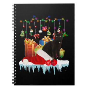 Black Cat Present Of My Christmas Notebook