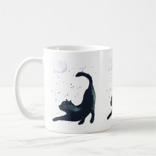 Black cat Pretty pet kitten watercolor Beautiful Coffee Mug
