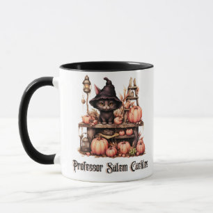 Black Cat Professor Salem Cackles Halloween Mug