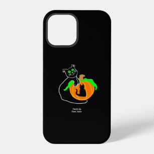 Black Cat Pumpkin Apple iPhone 12 Pro Case