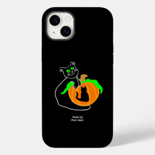 Black Cat Pumpkin Apple iPhone 14 Plus Case