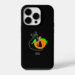 Black Cat Pumpkin Apple iPhone 14 Pro Case