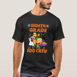 Black Cat Pumpkin Candy Ghost Seventh Grade BOO Cr T-Shirt