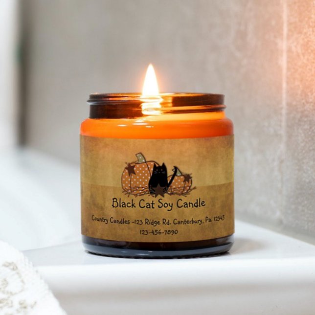 Black Cat & Pumpkin Label (Creator Uploaded)