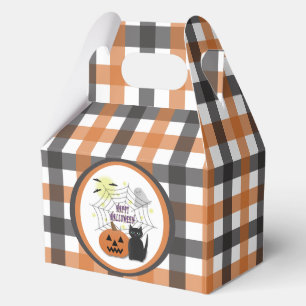 Black Cat & Pumpkin Not Scary Halloween Favour Box