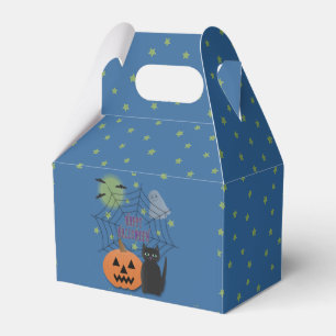 Black Cat & Pumpkin Not Scary Halloween Favour Box
