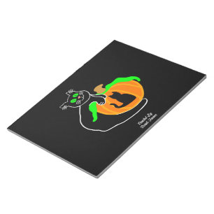 Black Cat Pumpkin Notepad (27.9 cm x 21.6 cm)