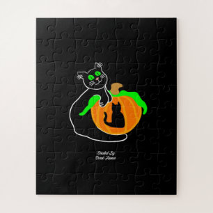 Black Cat Pumpkin Puzzle (56 Pieces)