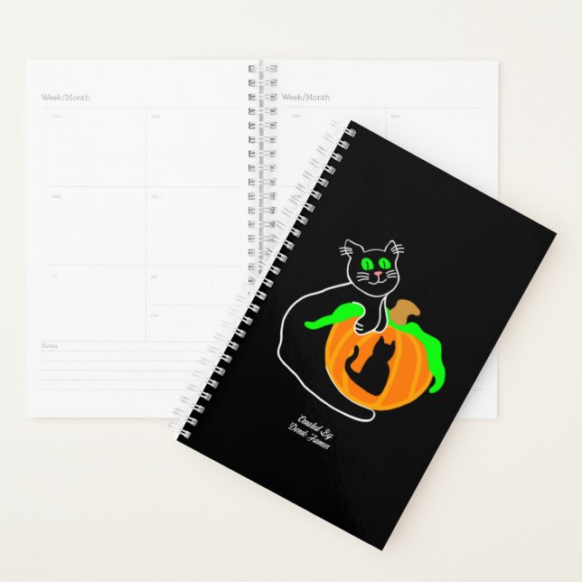 Black Cat Pumpkin Small Planner (Display)