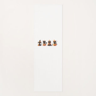 Black Cat Pumpkin  Yoga Mat