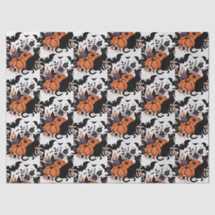 Black Cat Pumpkins Tissue Paper