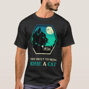 black cat Quote home Cool black cat vintage moon m T-Shirt