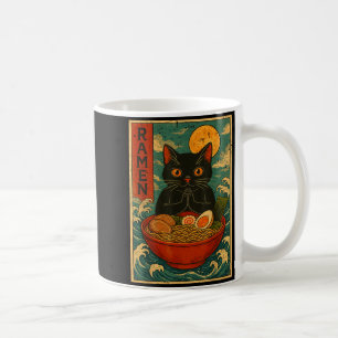 Black Cat Ramen Japanese Graphic Tees For Men Wome Coffee Mug