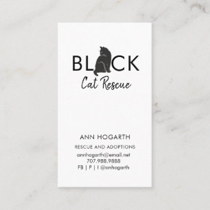 Black Cat Rescue Organisation Business Card