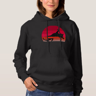 Black Cat Retro Sunset Vintage Kitten Owner Pet Lo Hoodie