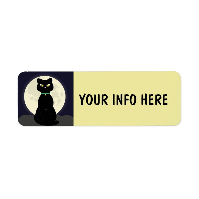 BLACK CAT RETURN ADDRESS LABELS (Front)