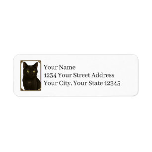 Black Cat Return Address Labels