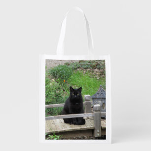 Black Cat Reusable Grocery Bag