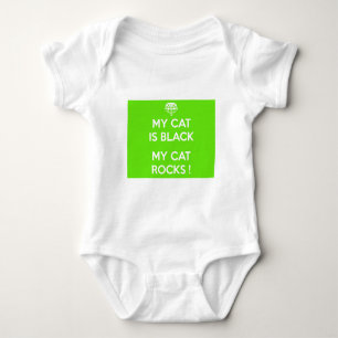 Black cat rocks baby bodysuit