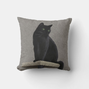 Black Cat Royalty  Cushion