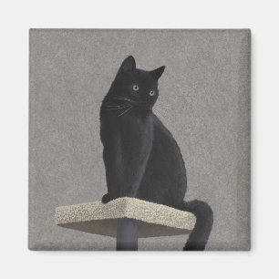 Black Cat Royalty   Magnet