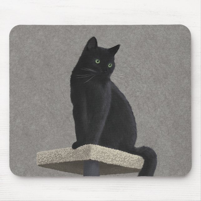 Black Cat Royalty  Mouse Mat (Front)