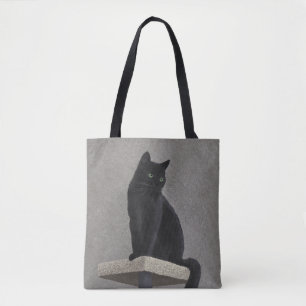 Black Cat Royalty Tote Bag