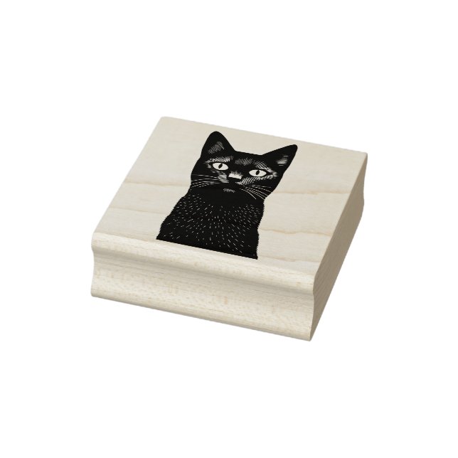 Black Cat Rubber Stamp (Stamp)