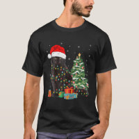 Black Cat Santa Tangled Up In Christmas Lights Xma