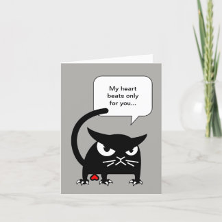 Black Cat Sassy Valentines Day Card | Badd Gato