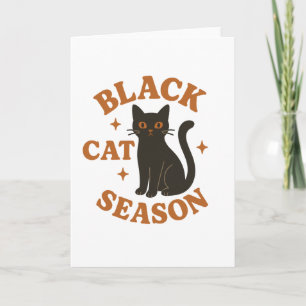 Black cat season card