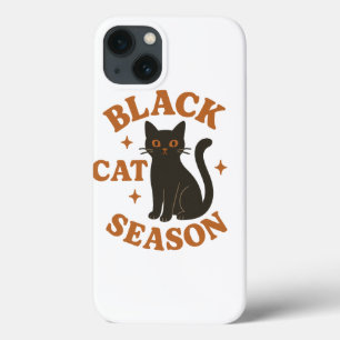 Black cat season iPhone 13 case