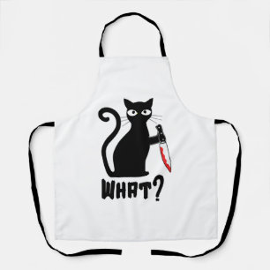 Black Cat Shirt, Cat What Murderous Cat With Knif Apron