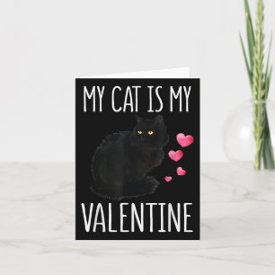 Black Cat Shirt For Valentines Day My Cat Is My Va Card