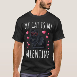 Black Cat Shirt Women Men My Cat Is My Valentine