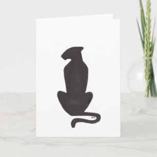Black Cat Silhouette card