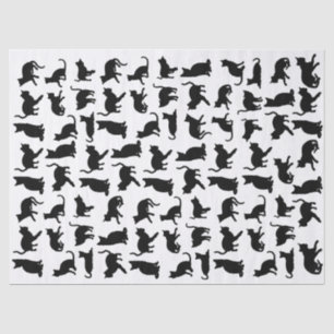 Black Cat Silhouette Decoupage Tissue Paper