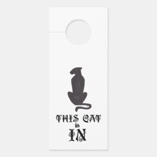 Black Cat Silhouette door hanger
