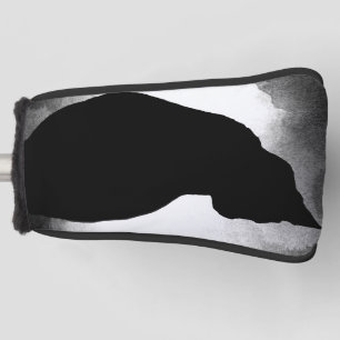 Black Cat Silhouette Golf Head Cover
