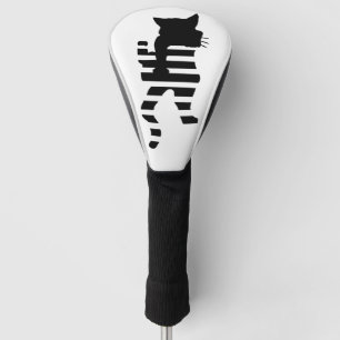 Black Cat Silhouette  Golf Head Cover