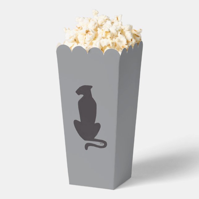 Black Cat Silhouette grey popcorn boxes (Popped)