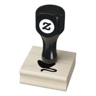 Black Cat Silhouette large rubber stamp w handle