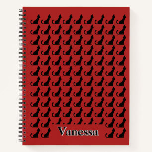 Black Cat Silhouette Notebook
