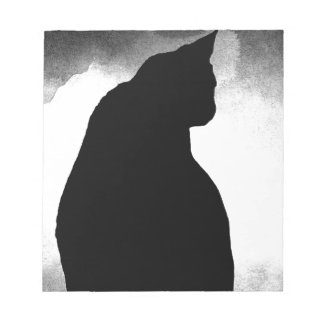 Black Cat Silhouette Notepad