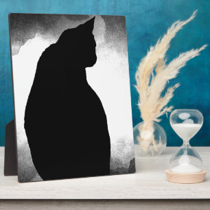 Black Cat Silhouette Plaque