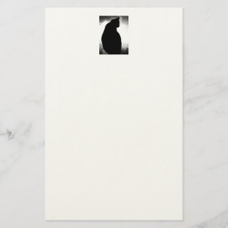 Black Cat Silhouette Stationery