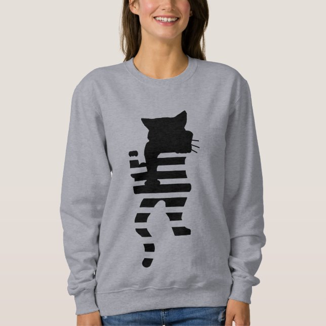 Black Cat Silhouette  Sweatshirt (Front)
