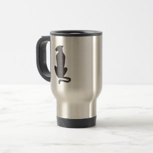 Black Cat Silhouette travel mug