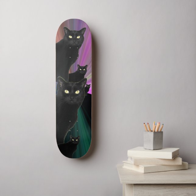 Black Cat Skateboard (Wall Art)