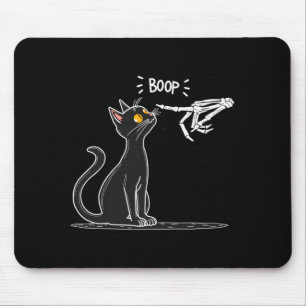 Black Cat Skeleton Hand Boop Halloween Performance Mouse Mat